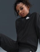 Nike Спортен панталон Sportswear с цип Бял/Избеляло черно