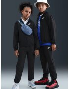 Nike Спортен панталон Sportswear с цип - Бял/Избеляло черно