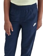 Nike Спортен панталон Sportswear с цип Бял/Кралско Синьо/Тъмносин