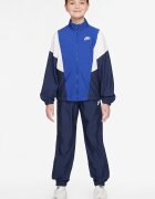 Nike Спортен панталон Sportswear с цип Бял/Кралско Синьо/Тъмносин