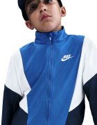 Nike Спортен панталон Sportswear с цип Бял/Кралско Синьо/Тъмносин