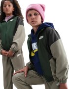 Nike Спортен панталон Sportswear с цип Светло кафяво/Сиво-бежов