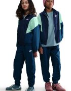 Nike Спортен панталон Sportswear с цип Тъмносин/Бледозелен