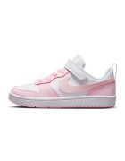 Nike Спортни обувки Court Borough от еко кожа с велкро - Бял/Розово