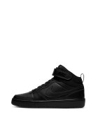Nike Спортни обувки Court Borough от кожа и текстил с лого - Черен