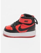 Nike Спортни обувки Court Borough от кожа и текстил с лого - Червен/Черен