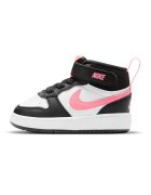 Nike Спортни обувки Court Borough от кожа и текстил с лого - Бордо/Слонова кост