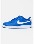 Nike Спортни обувки Court Vision Low от еко кожа - Бял/Кралско Синьо