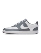 Nike Спортни обувки Court Vision от еко кожа с перфорации - Сив/Светло сив/Мръснобял