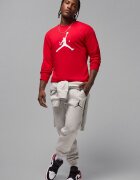 Nike Суитшърт за баскетбол Jumpman с овално деколте Червен