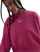 Nike Свободен суитшърт Phoenix с паднали ръкави Яркорозово