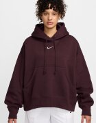 Nike Свободно худи Phoenix с джоб кенгуру Коняк кафяв