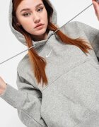 Nike Свободно худи Phoenix с джоб кенгуру Сив меланж