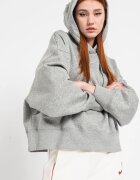Nike Свободно худи Phoenix с джоб кенгуру Сив меланж