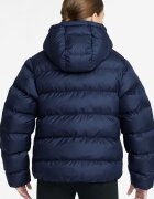 Nike Свободно подплатено зимно яке с лого Бял/Тъмносин