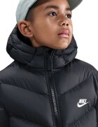 Nike Свободно подплатено зимно яке с лого Черен