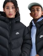 Nike Свободно подплатено зимно яке с лого Черен