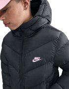 Nike Свободно подплатено зимно яке с лого Черен/Бледо розово