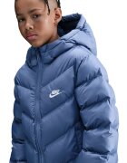 Nike Свободно подплатено зимно яке с лого Прашно синьо