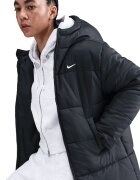 Nike Свободно зимно яке с качулка Черен