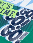 Nike Тениска Collage с контрастна шарка отпред Зелен/Пастелносин/Бял