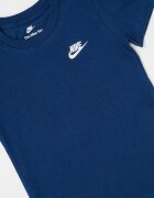 Nike Тениска Futura с овално деколте Бял/Тъмносин