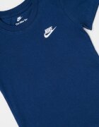 Nike Тениска Futura с овално деколте Бял/Тъмносин
