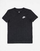 Nike Тениска Futura с овално деколте Черен