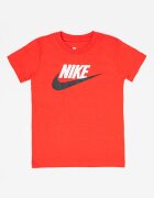 Nike Тениска Futura с овално деколте и лого Бял/Черен/Аленочервен