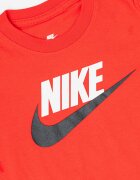 Nike Тениска Futura с овално деколте и лого Бял/Черен/Аленочервен