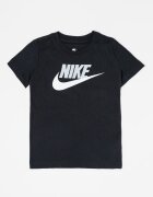 Nike Тениска Futura с овално деколте и лого Бял/Черен/Светло сив