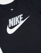 Nike Тениска Futura с овално деколте и лого Бял/Черен/Светло сив
