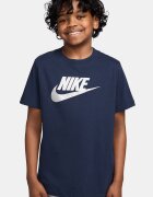 Nike Тениска Futura с овално деколте и лого Тъмносин