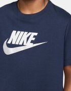 Nike Тениска Futura с овално деколте и лого Тъмносин