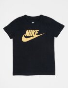 Nike Тениска Futura с овално деколте и лого Златист/Черен