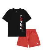 Nike Тениска и къс панталон - 2 части Червен/Черен/Бял