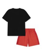Nike Тениска и къс панталон - 2 части Червен/Черен/Бял