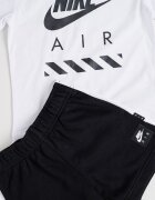 Nike Тениска и къс панталон с лого - 2 части Черен/Бял