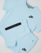 Nike Тениска и шорти с памук с лого Светлосин
