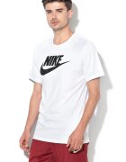 Nike Тениска Icon Futura с лого Бял/Черен
