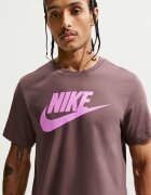 Nike Тениска Icon Futura с лого Розово/Тъмновиолетов
