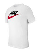 Nike Тениска Icon Futura с лого Тъмночервен/Избеляло черно/Бял