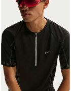 Nike Тениска с къс цип - за бягане - Черен