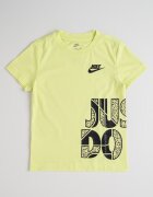 Nike Тениска с лого Черен/Лайм зелено