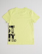 Nike Тениска с лого Черен/Лайм зелено