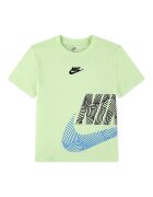 Nike Тениска с лого Тъмносин/Избеляло черно/Бледозелен