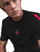 Nike Тениска с овално деколте и лого Черен