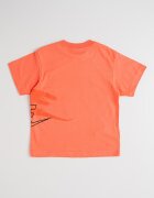 Nike Тениска с овално деколте и лого Черен/Розова сьомга