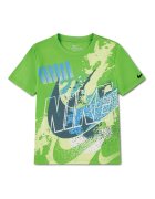 Nike Тениска с овално деколте и лого Зелен/Пастелносин