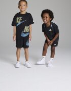 Nike Тениска с памук и лого и панталон - 2 части Пастелносин/Черен/Бледозелен